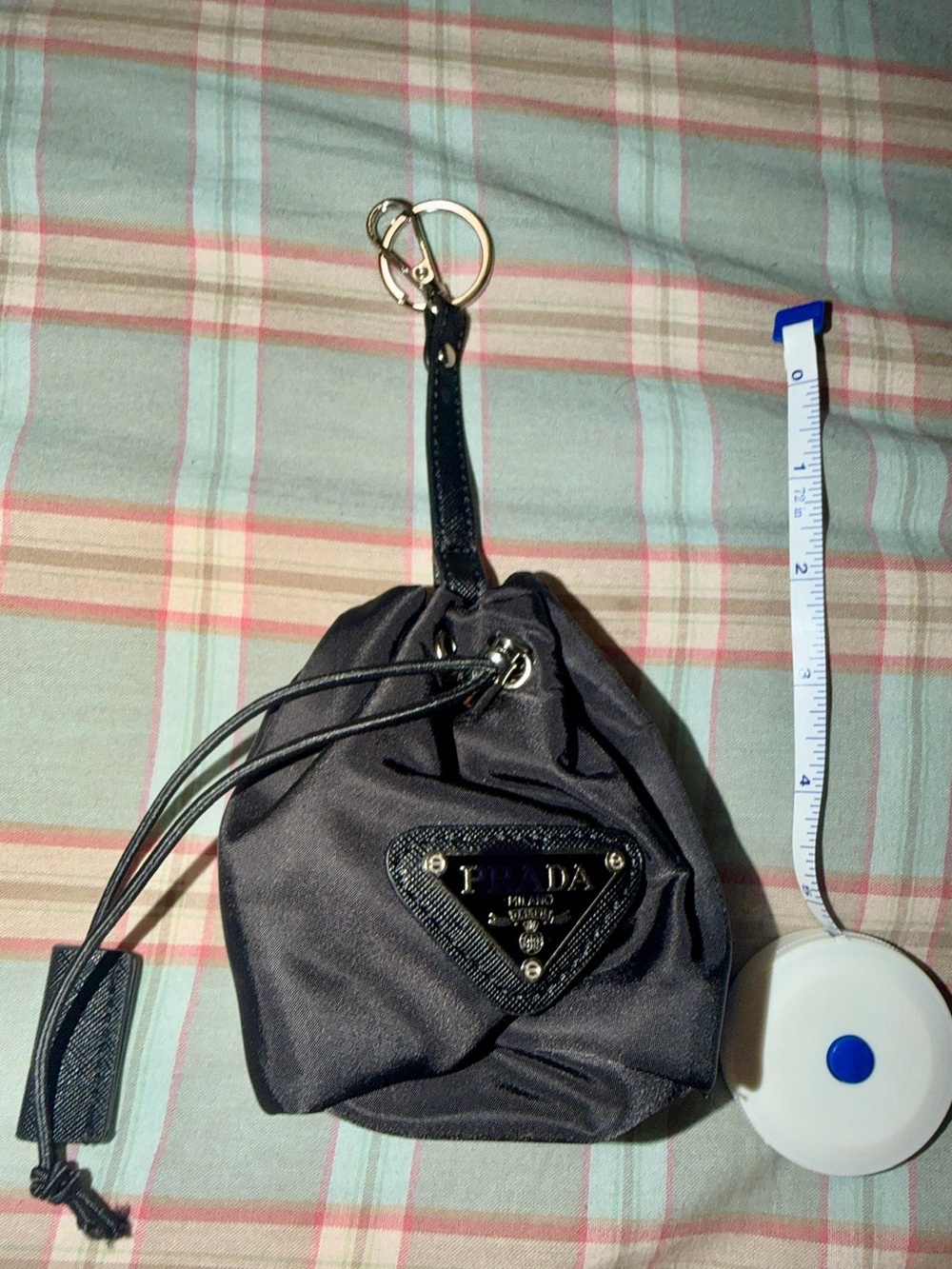Black mini bag/keychain Drawstring Women’s Pouch